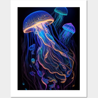 Jellyfish family Posters and Art